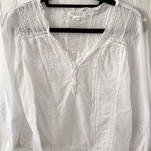 Velvet brand white blouse from Anthropologie